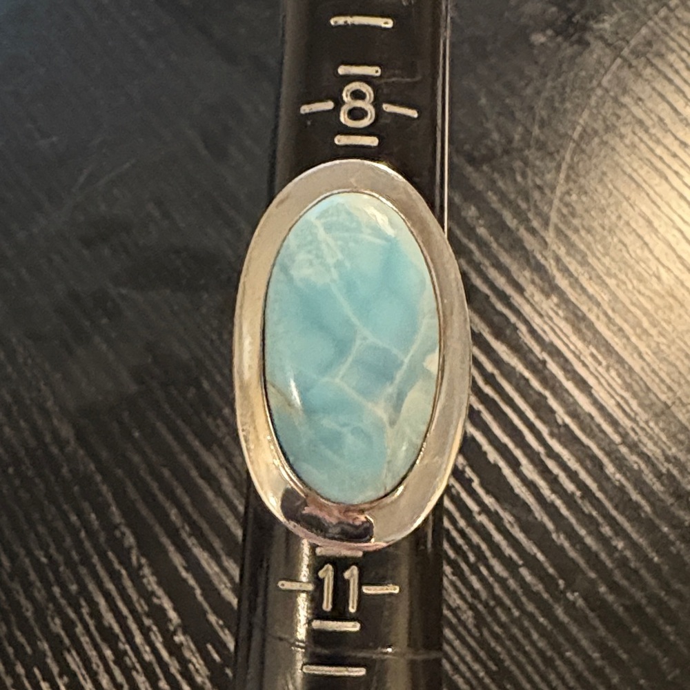 Vintage silver ring women’s size 9 1/2 blue stone